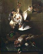 Francois Desportes A Cat Attacking Dead Game USA oil painting artist